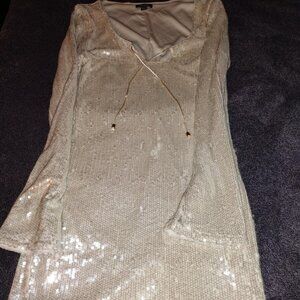 A goldish shimmery dress